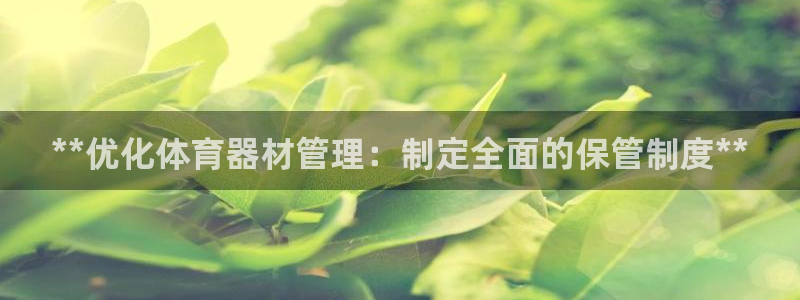 极悦娱乐官网下载app：**优化体育器材管理：制定全